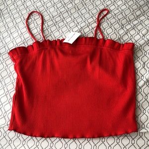 Red crop top
